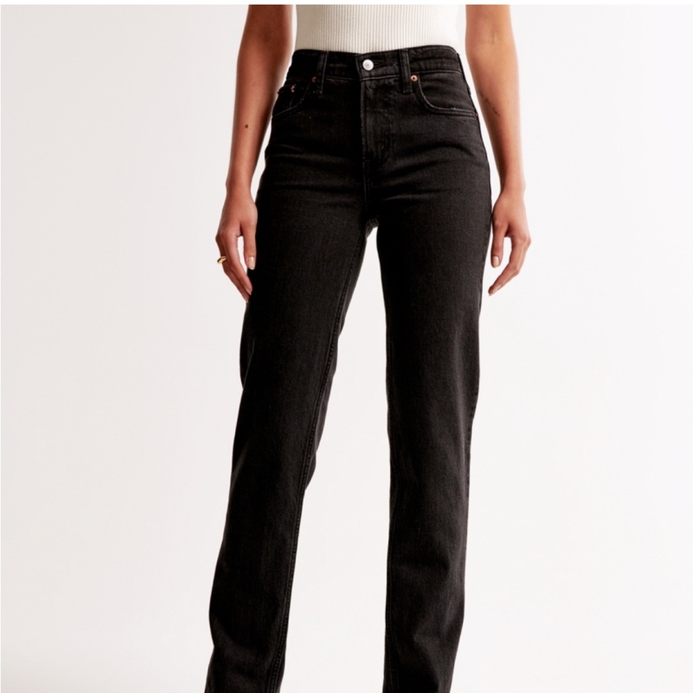 NWT Abercrombie 90s straight mid rise jeans